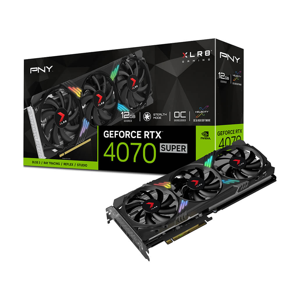 PNY XLR8 RTX 4070 Super Gaming Verto OC 12Gb GDDR6X Graphic Card PNY XLR8 RTX 4070 Super Gaming Verto OC 12Gb GDDR6X Graphic Card